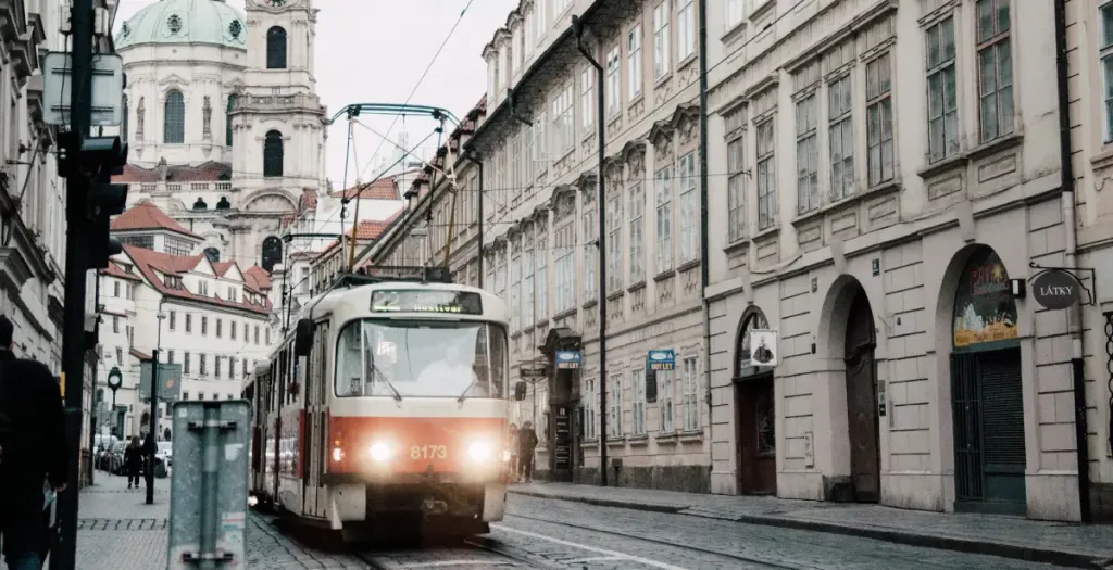 getting around Prague by tram