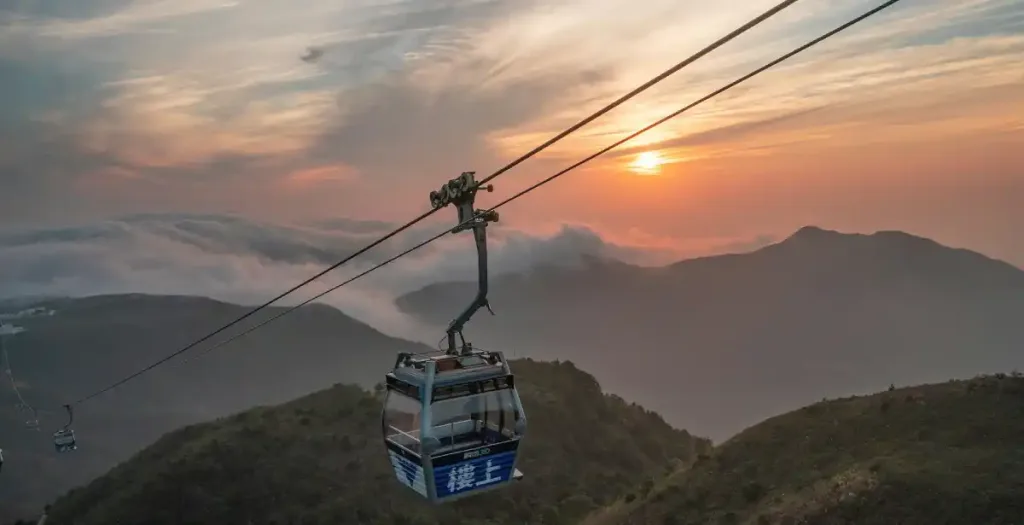 How long is the Ngong Ping Cable Car ride?
