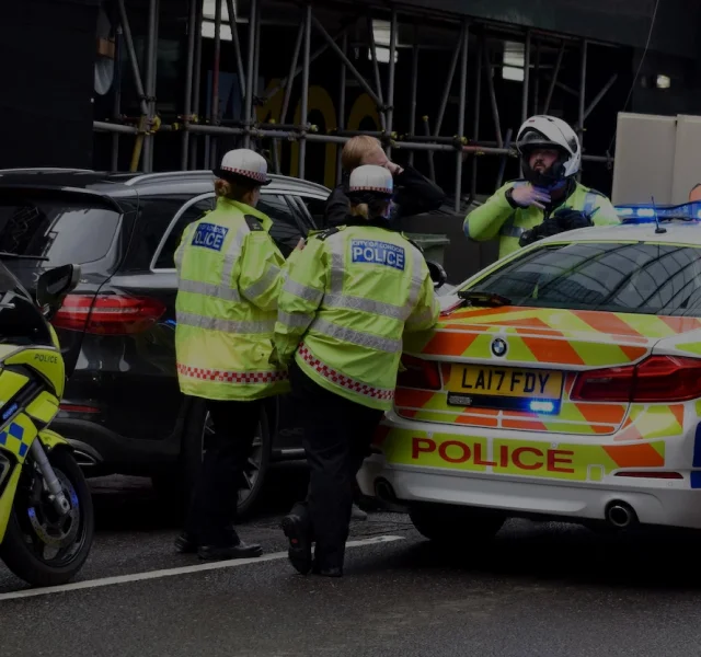 London Police attending to a citizen